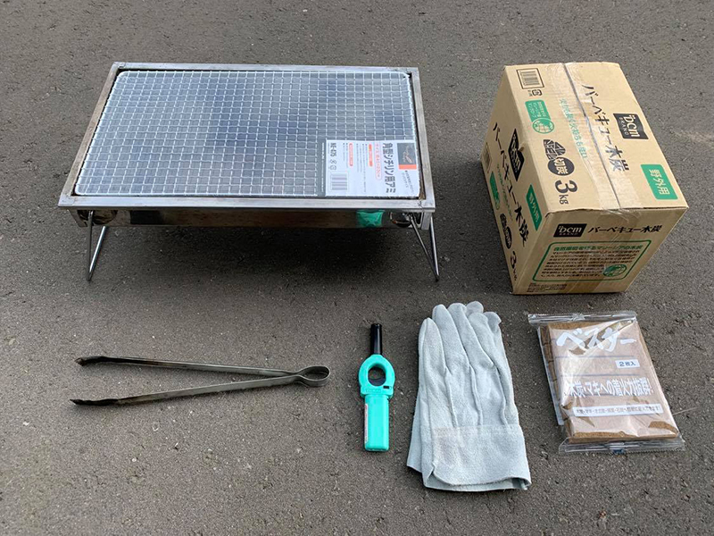 BBQセット 1,400円 炭は 3 ㎏付き